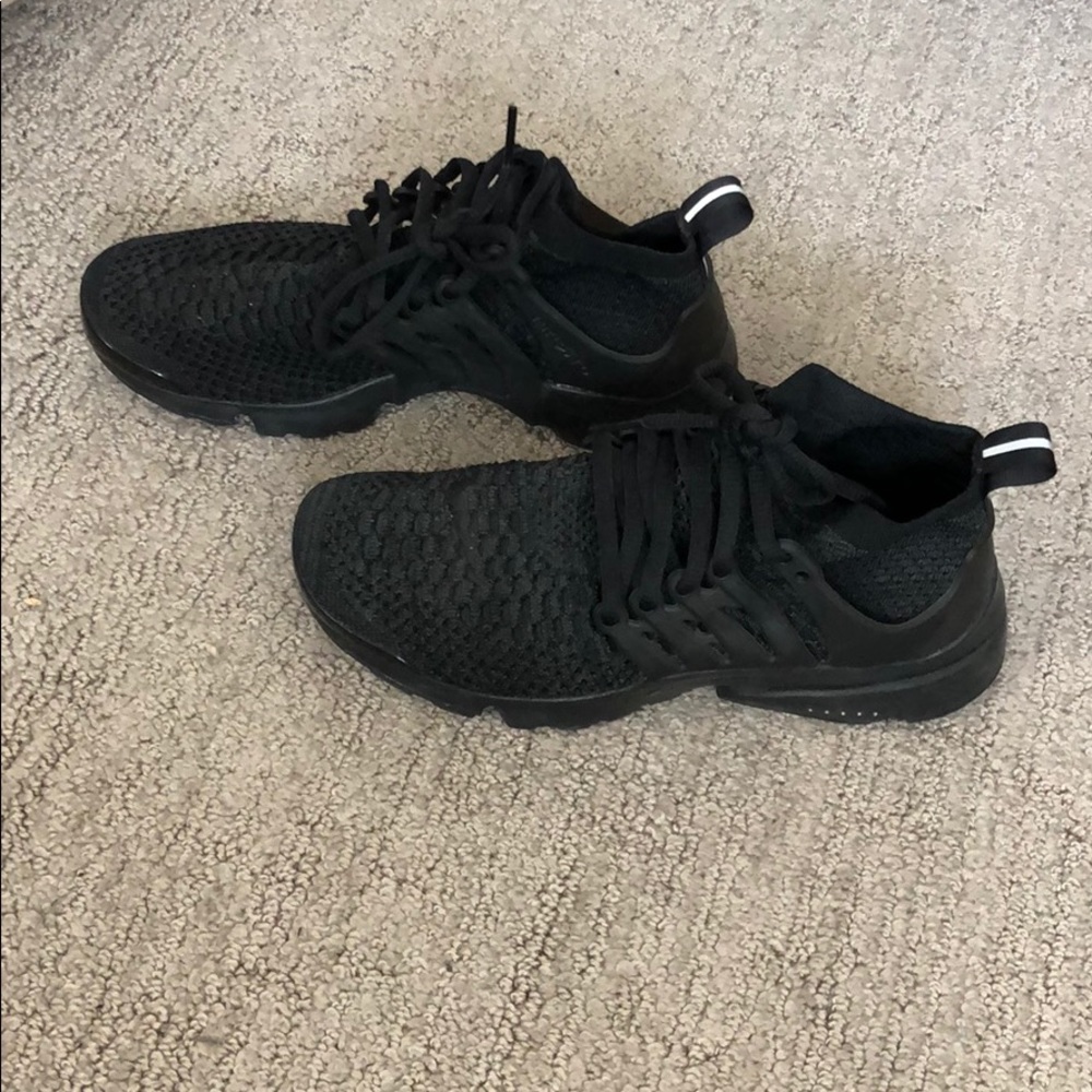 All Black Hightop Nike Prestos
